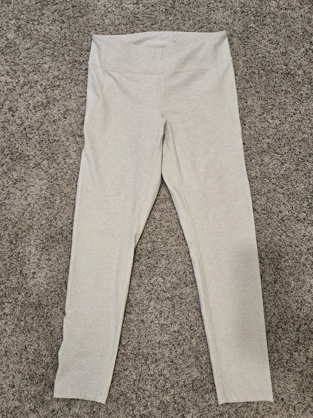 Outdoor Voices Kids Leggings in Light Beige